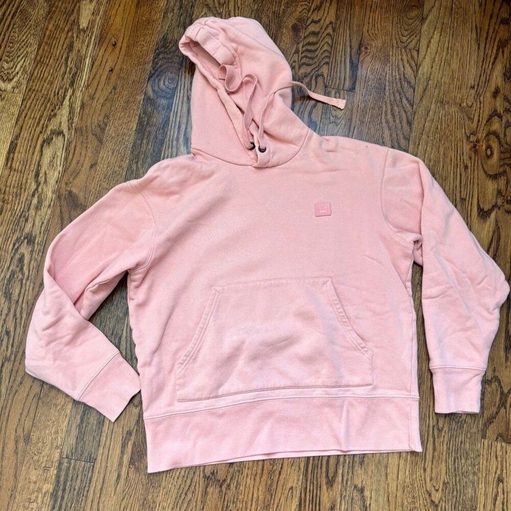 Acne Studios Sweater Womens XS Peach Ferris Face Hoodie Oversized Pullover